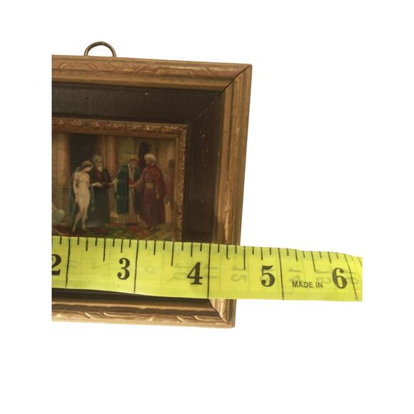 Miniature Slave Trader or Harem Print in 3.75" H x 4.5" W Frame - Picture 4 of 5
